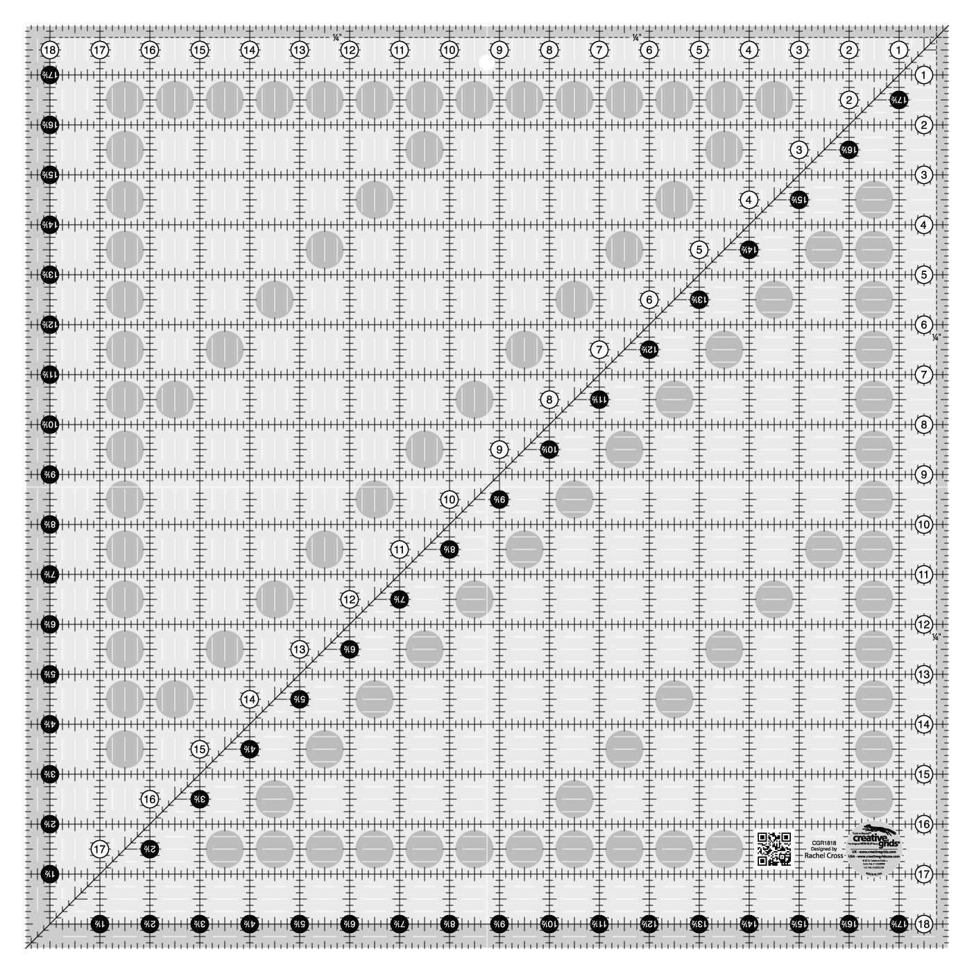 Creative Grids 18-1/2-Inch Square Quilt Ruler (CGR1818)