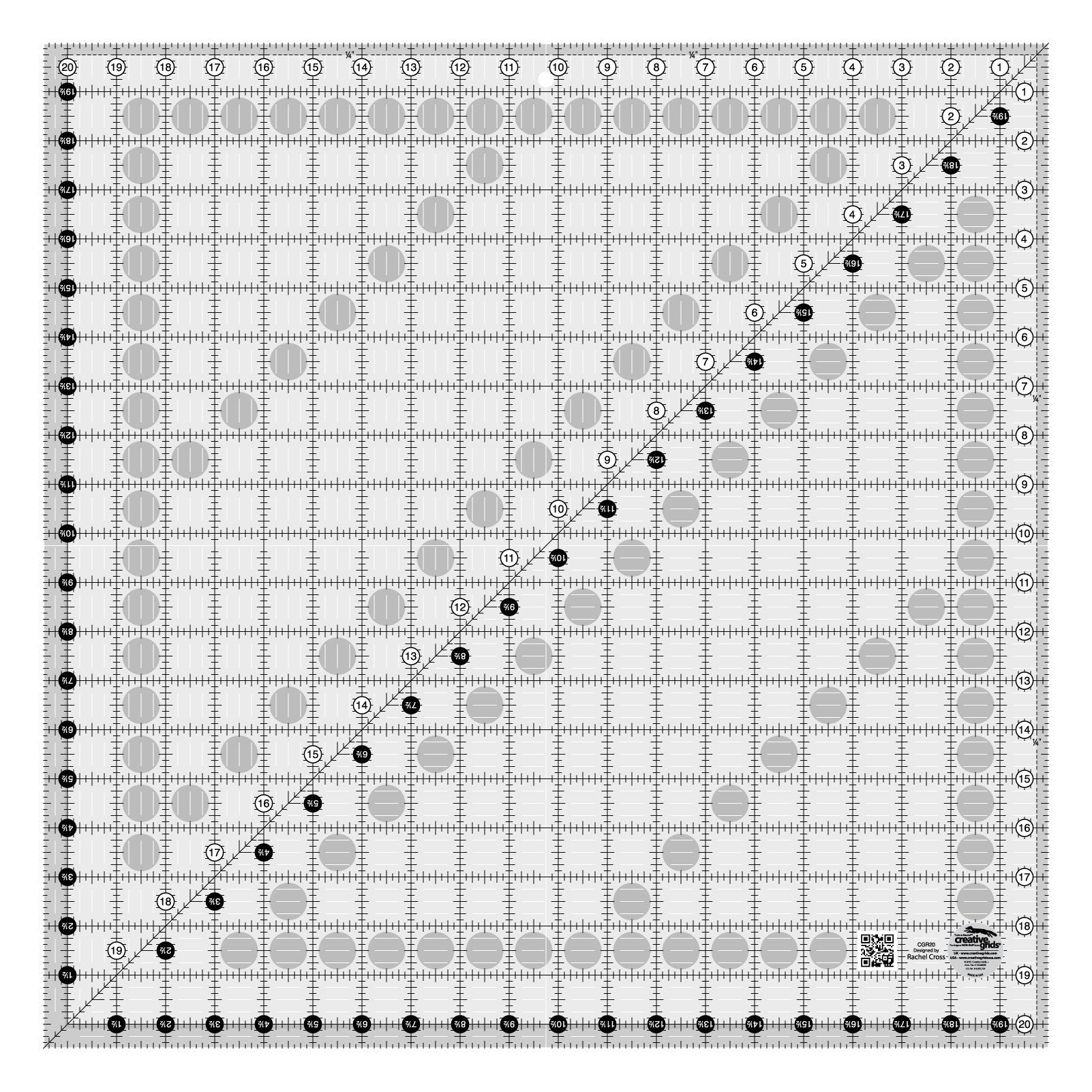 Creative Grids 20-1/2-Inch Square Quilt Ruler (CGR20)