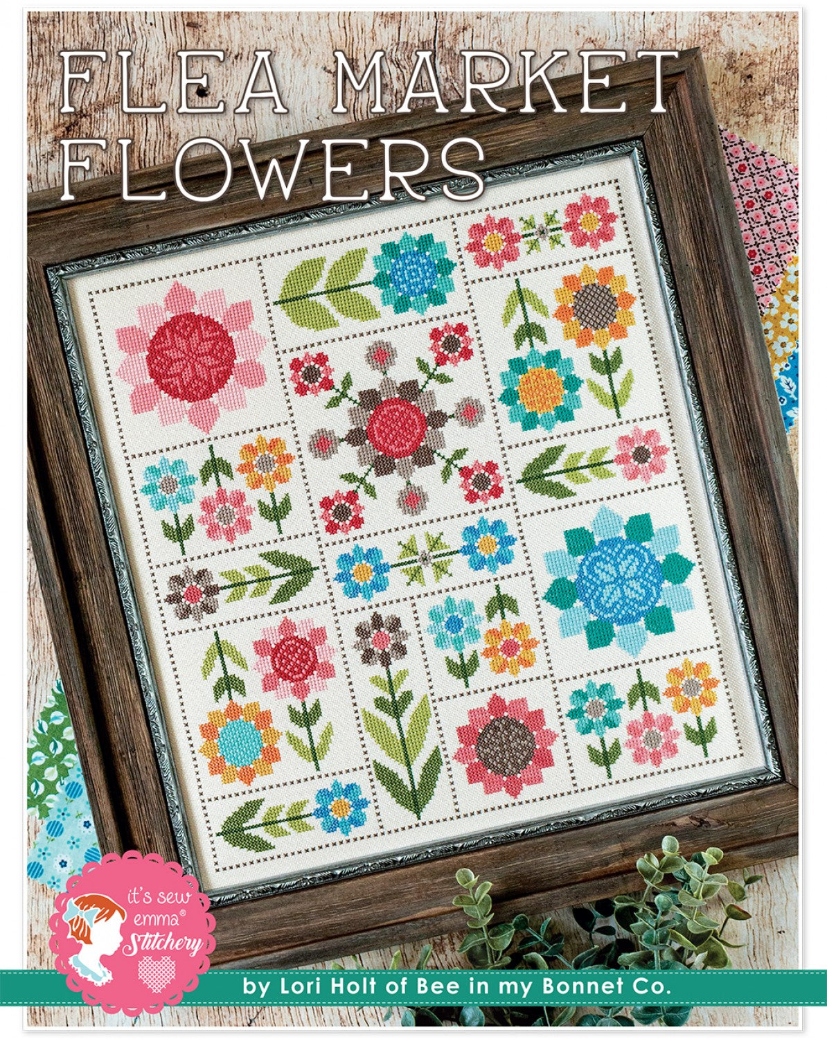 Flea Market Flowers Cross Stitch Pattern by Lori Holt for It's Sew Emma