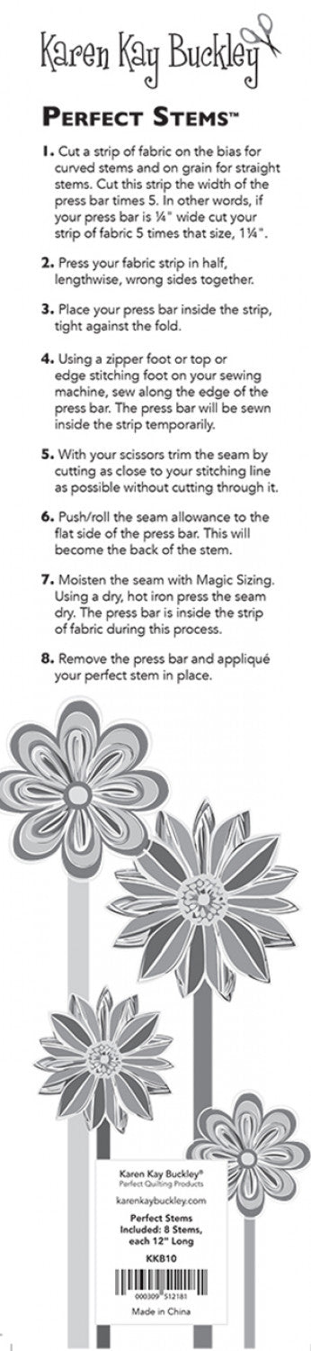 Perfect Stems 8 Sizes Heat Resistant Plastic Templates by Karen Kay Buckey