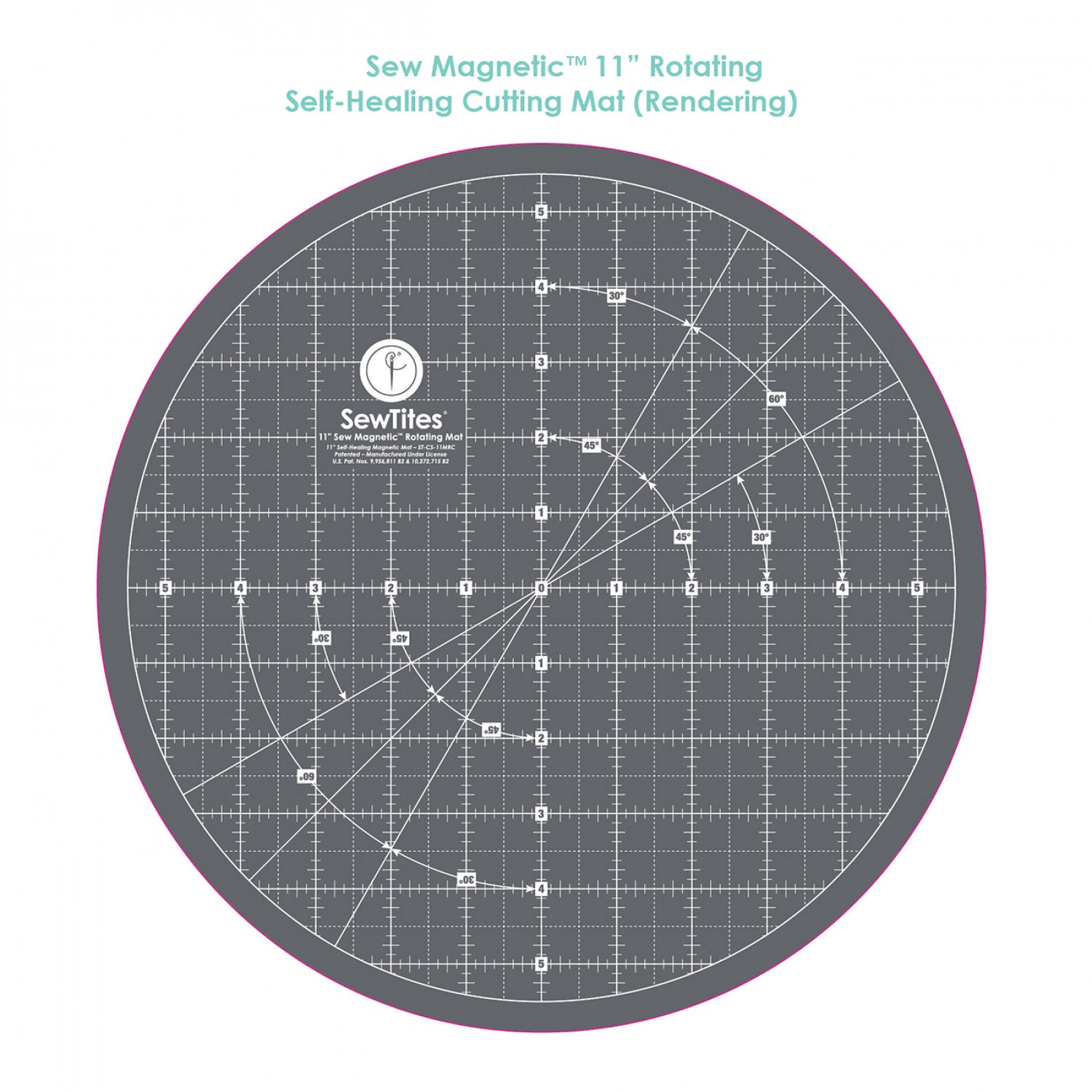 Sew Magnetic 11-Inch Rotating Self-Healing Cutting Mat from SewTites