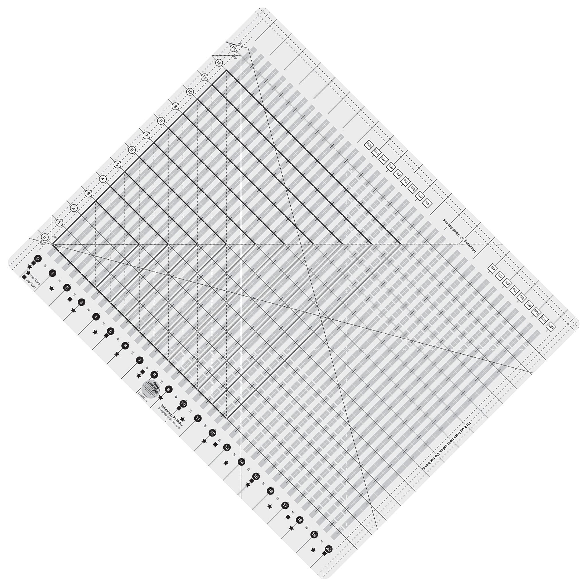 Creative Grids Stripology XL Slotted Quilt Ruler (CGRGE1XL)