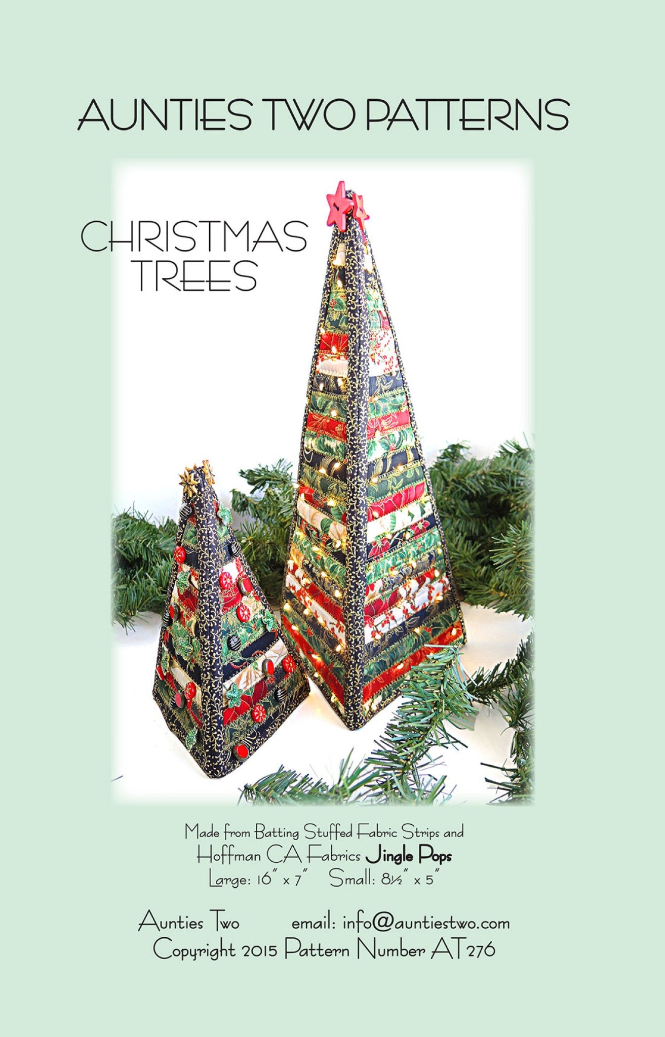 Christmas Trees Sewing Pattern by  Carol McLeod from Aunties Two