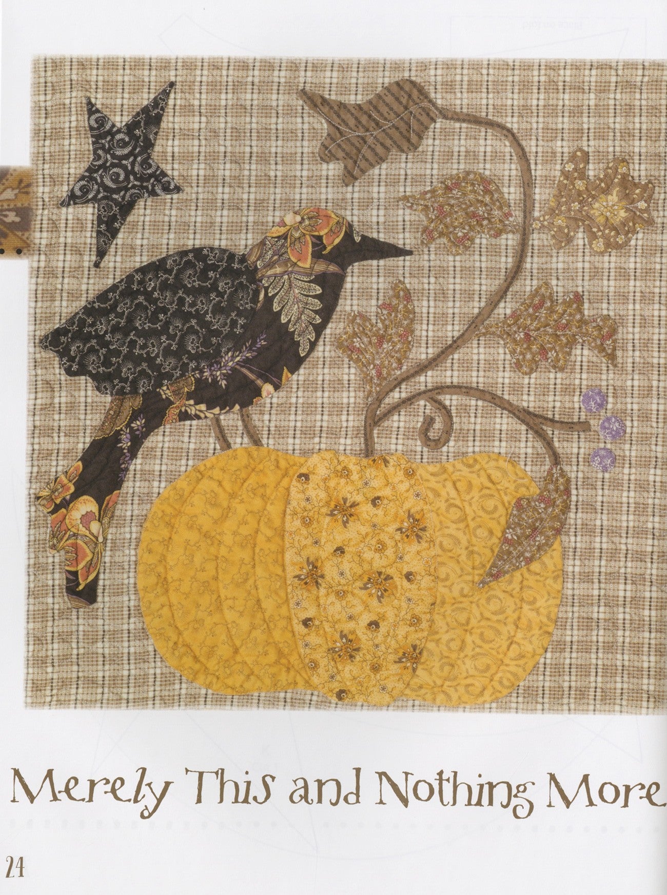 The Raven Applique Quilt Pattern by Barb Adams and Alma Allen of Blackbird Designs