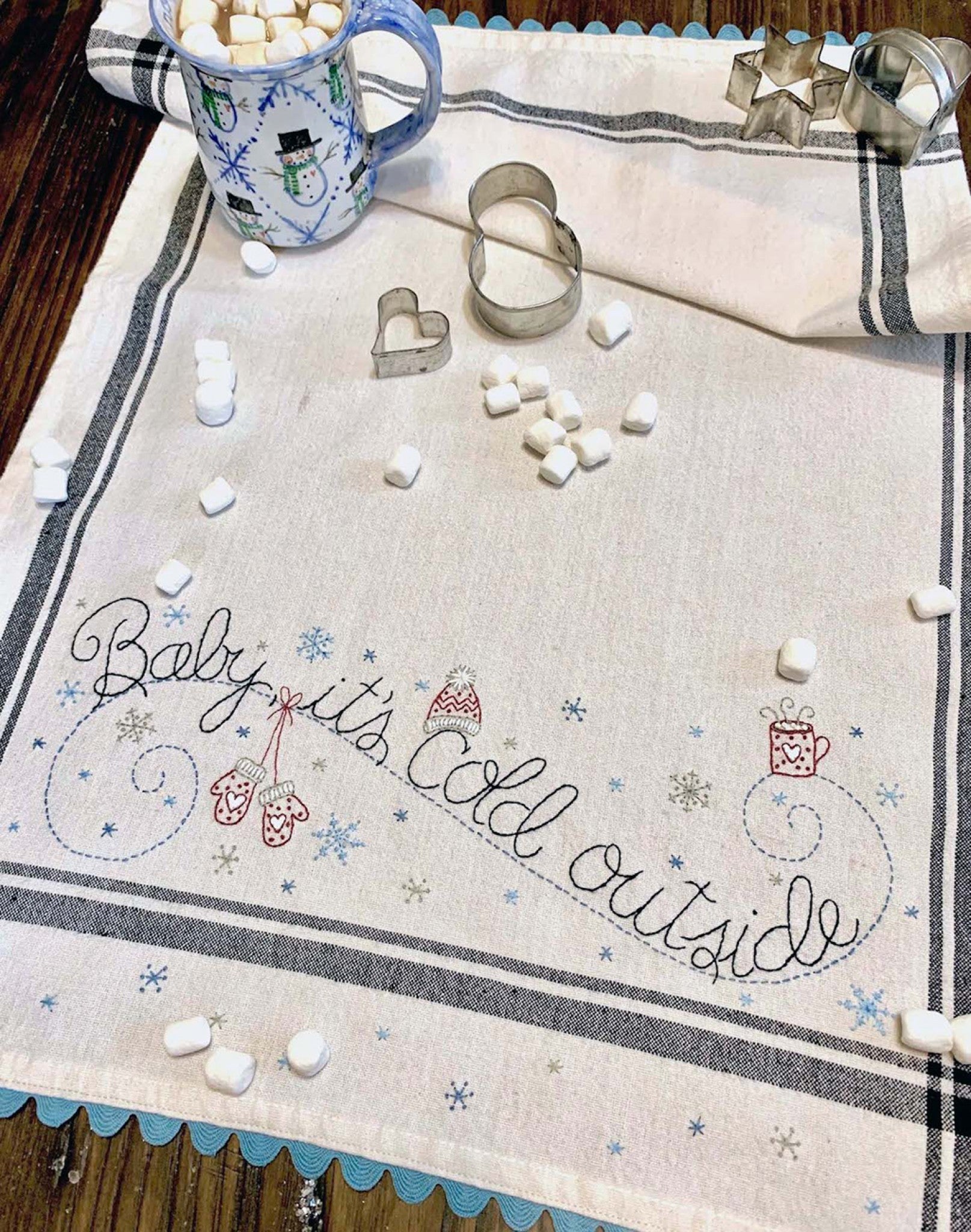 Baby Its Cold Outside Dishtowel Kit Sewing Pattern from Bareroots