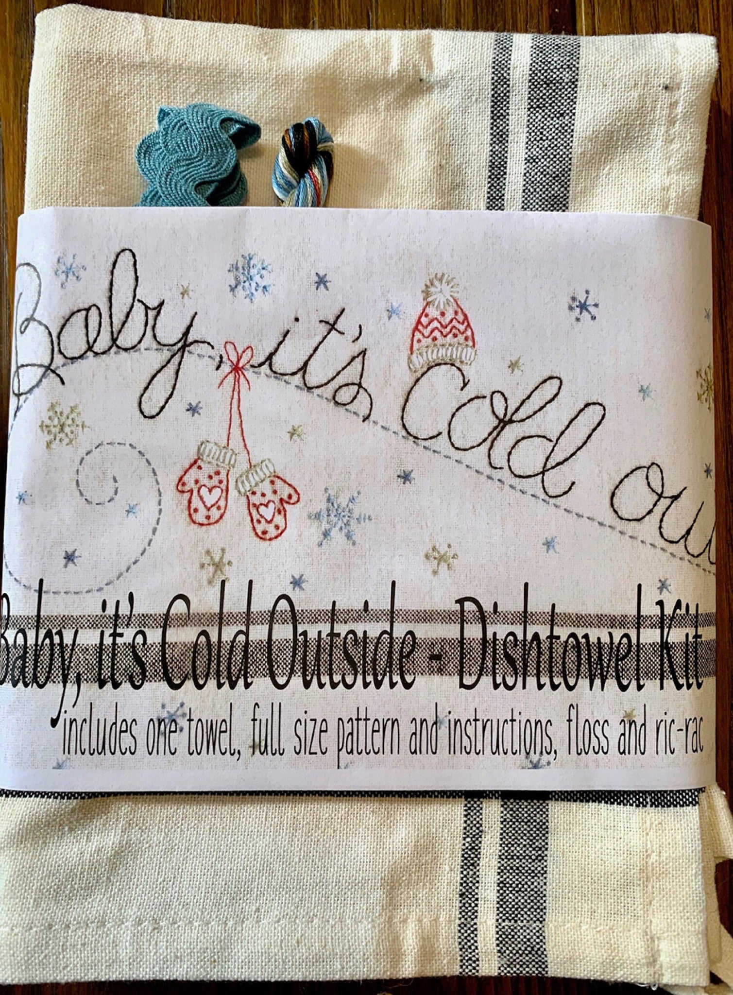 Baby Its Cold Outside Dishtowel Kit Sewing Pattern from Bareroots