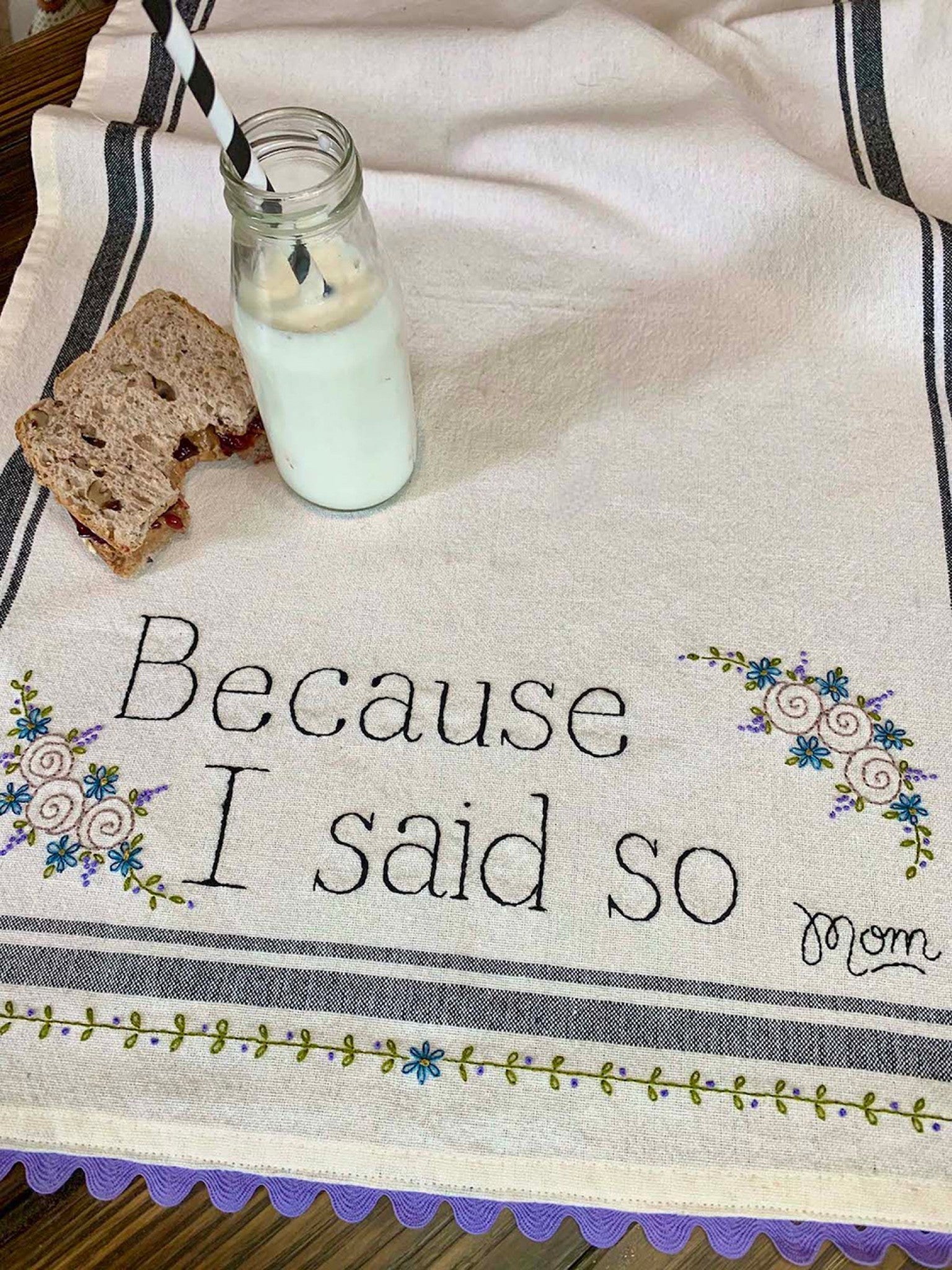 Because I Said So Dishtowel Kit Sewing Pattern from Bareroots