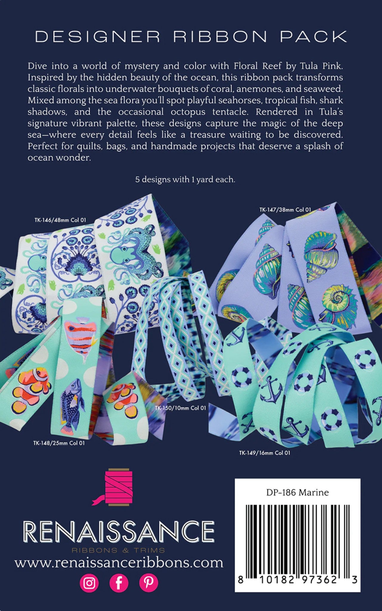 Floral Reef Marine Designer Pack from Renaissance Ribbons