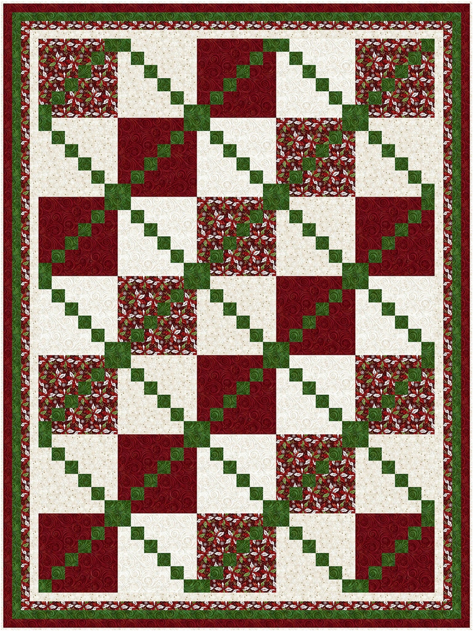 Holly Jolly 5-Yard Quilts by Fran Morgan for Fabric Cafe