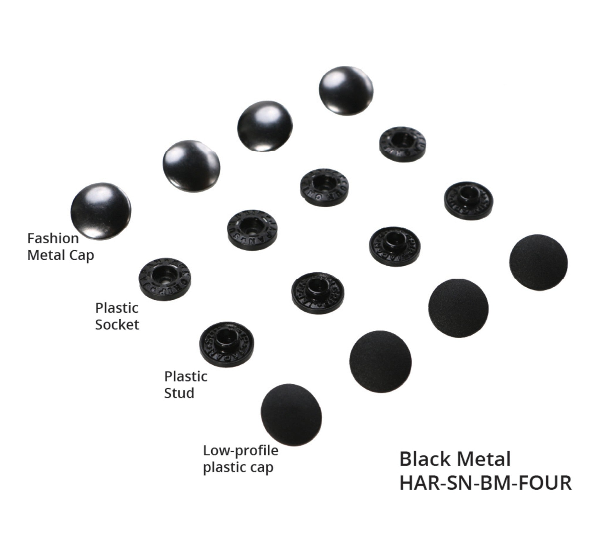 Tool-Free Snaps - Set Of Four - Black Metal from ByAnnie