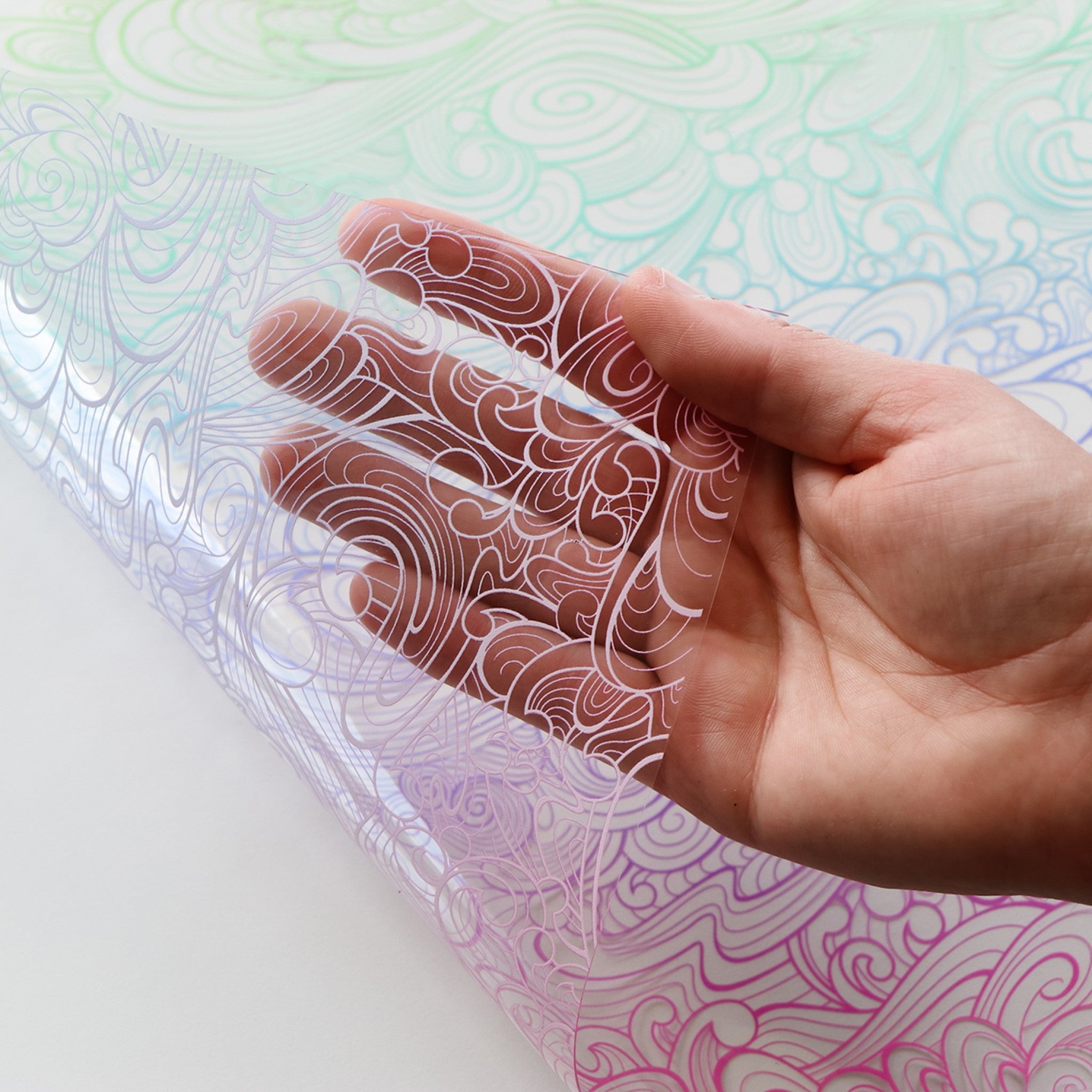 Tula Pink Floral Reef Collection: Making Waves Vinyl 1/2 Yard Cut from Sallie Tomato
