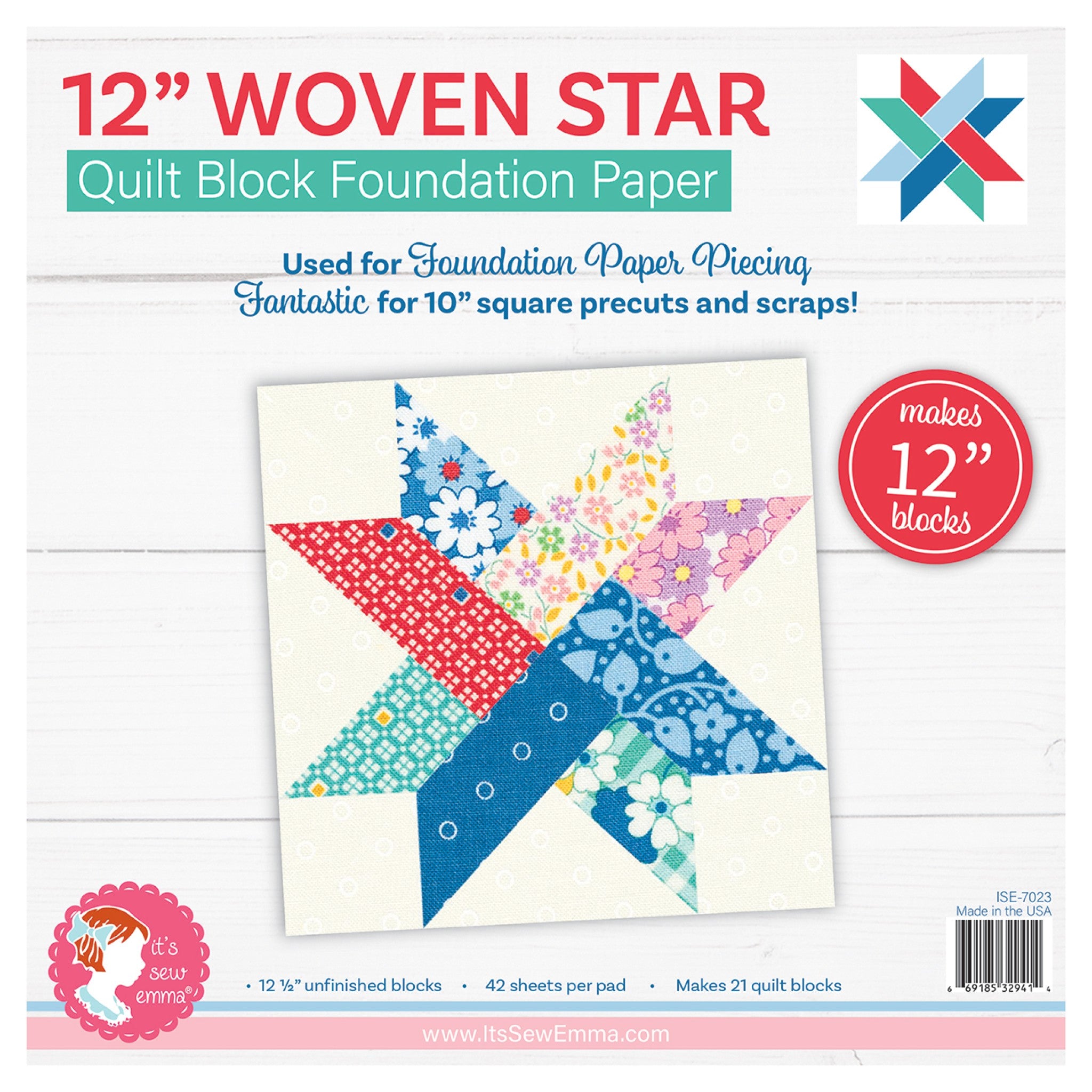 Woven Star 12In Foundation Paper Pad from It's Sew Emma