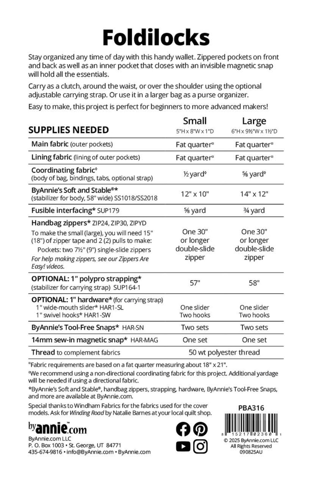 Foldilocks Sewing Pattern from ByAnnie