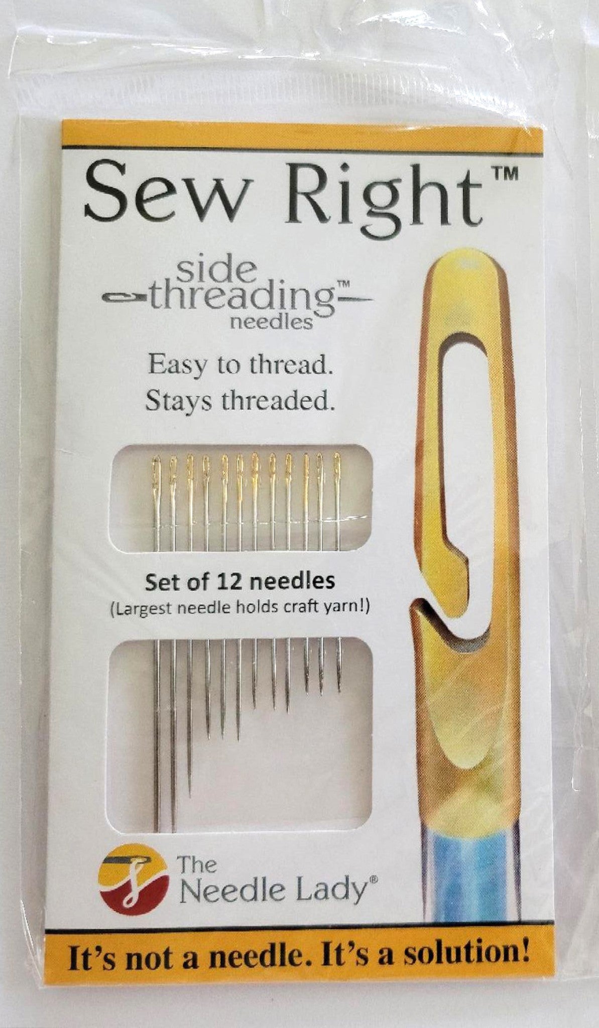 The Needle Lady's Side Threading Needles 12Pc from Sew Right - Spiral Eye Needles