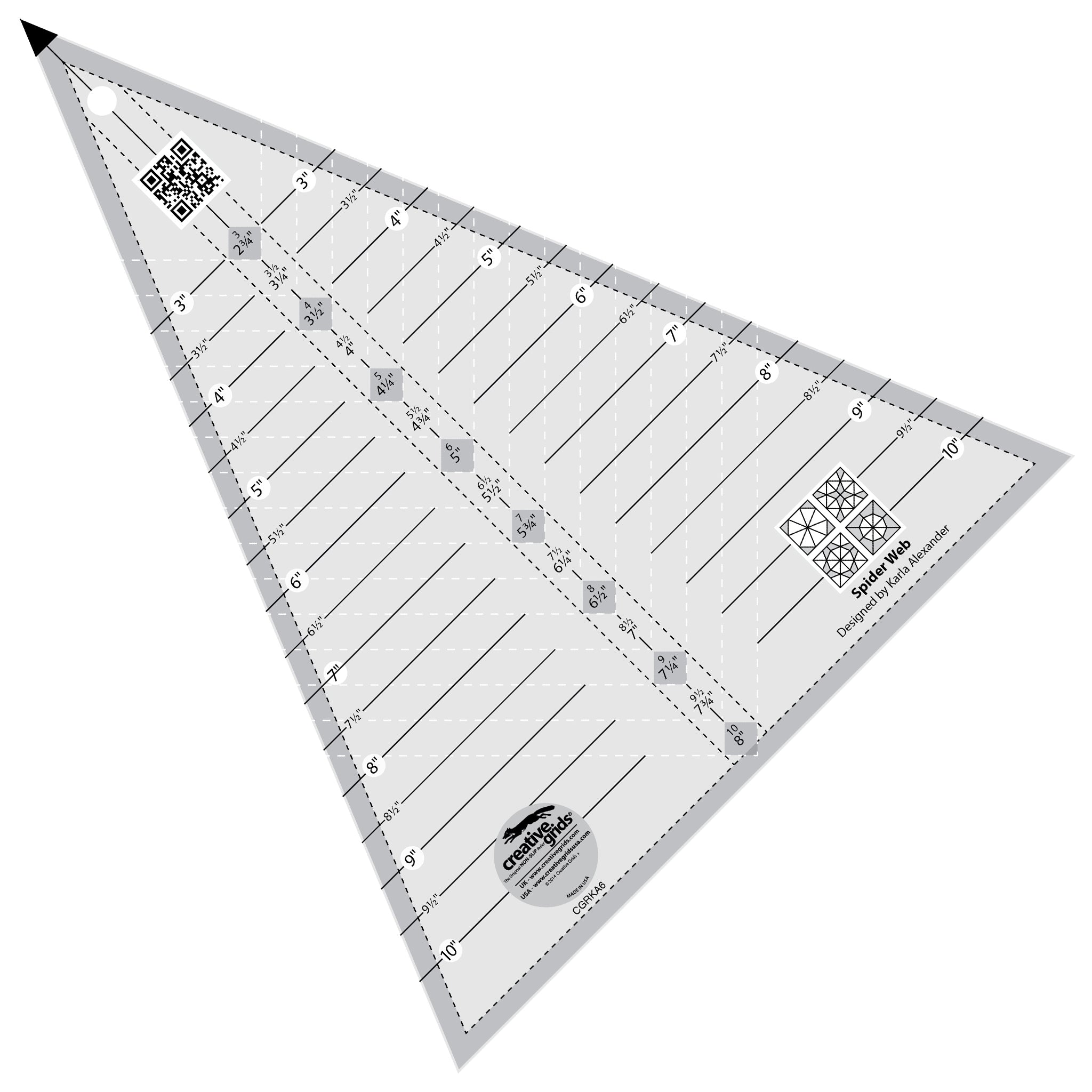Creative Grids Spider Web Quilt Ruler (CGRKA6)