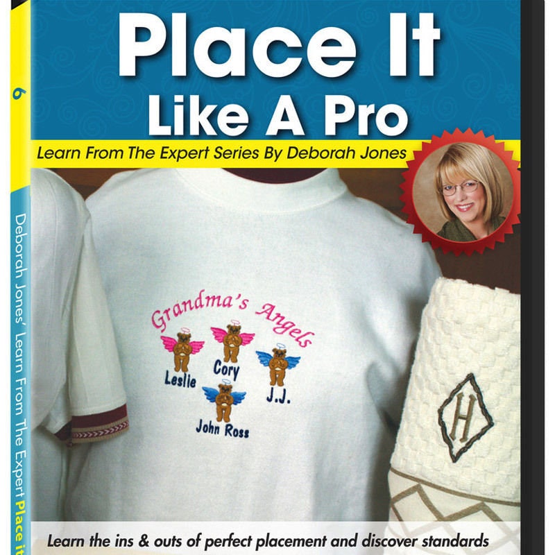 Place It Like A Pro Machine Video on DVD with Eileen Roche for Designs in Machine Embroidery