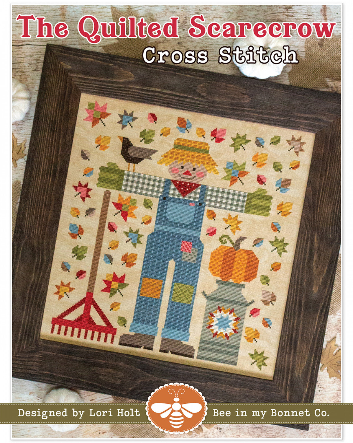 The Quilted Scarecrow Cross Stitch Pattern by Lori Holt for It's Sew Emma