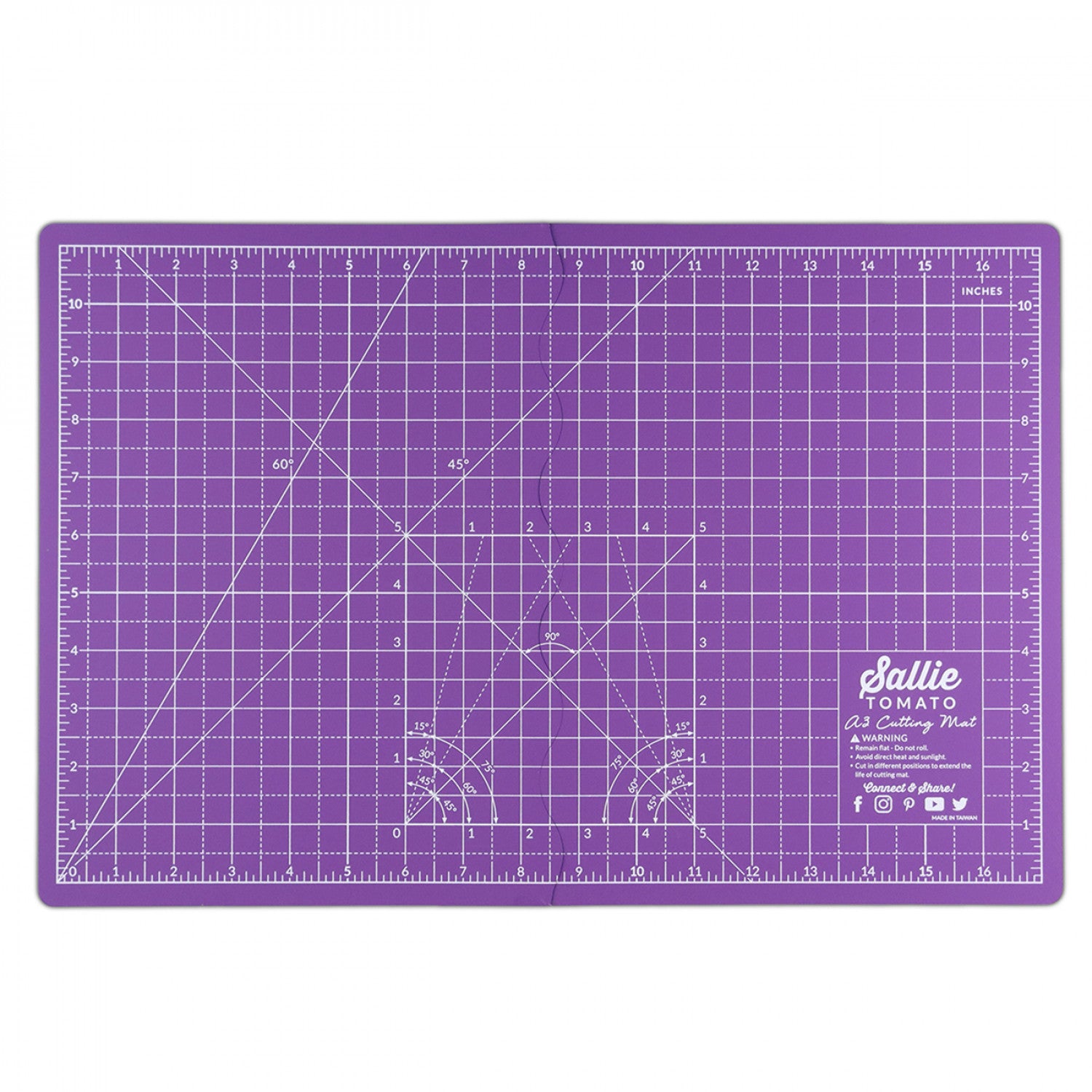 Purple A3 17in x 11in Foldable Cutting Mat from Sallie Tomato