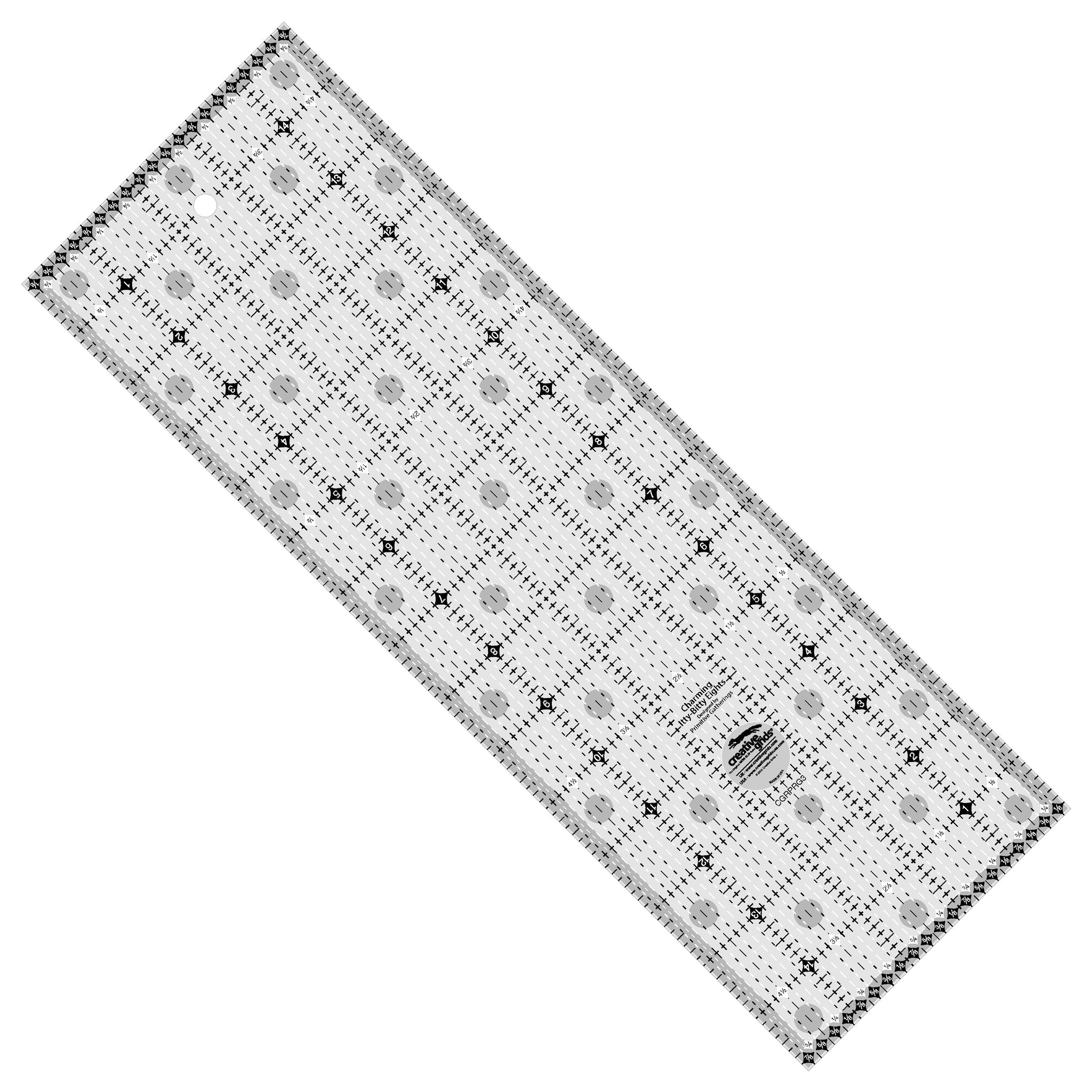 Creative Grids Charming Itty Bitty Eights 5-inch x 15-inch Quilt Ruler (CGRPRG3)