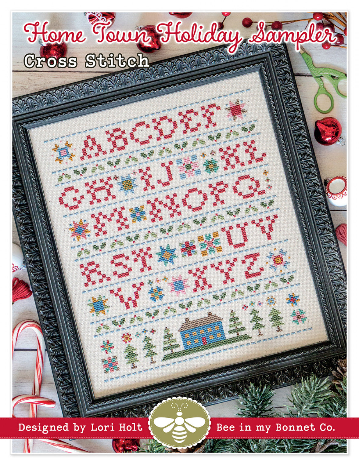 Home Town Holiday Sampler Cross Stitch Pattern by Lori Holt for It's Sew Emma