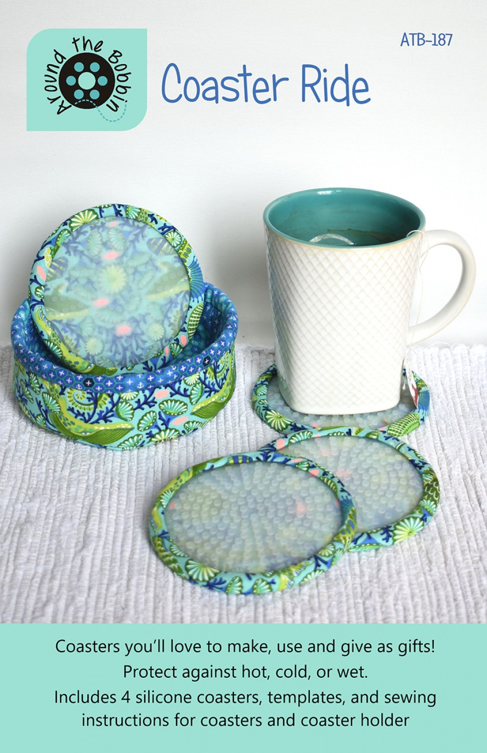 Coaster Ride Coaster Sewing Pattern by Lisa Amundson for Around the Bobbin