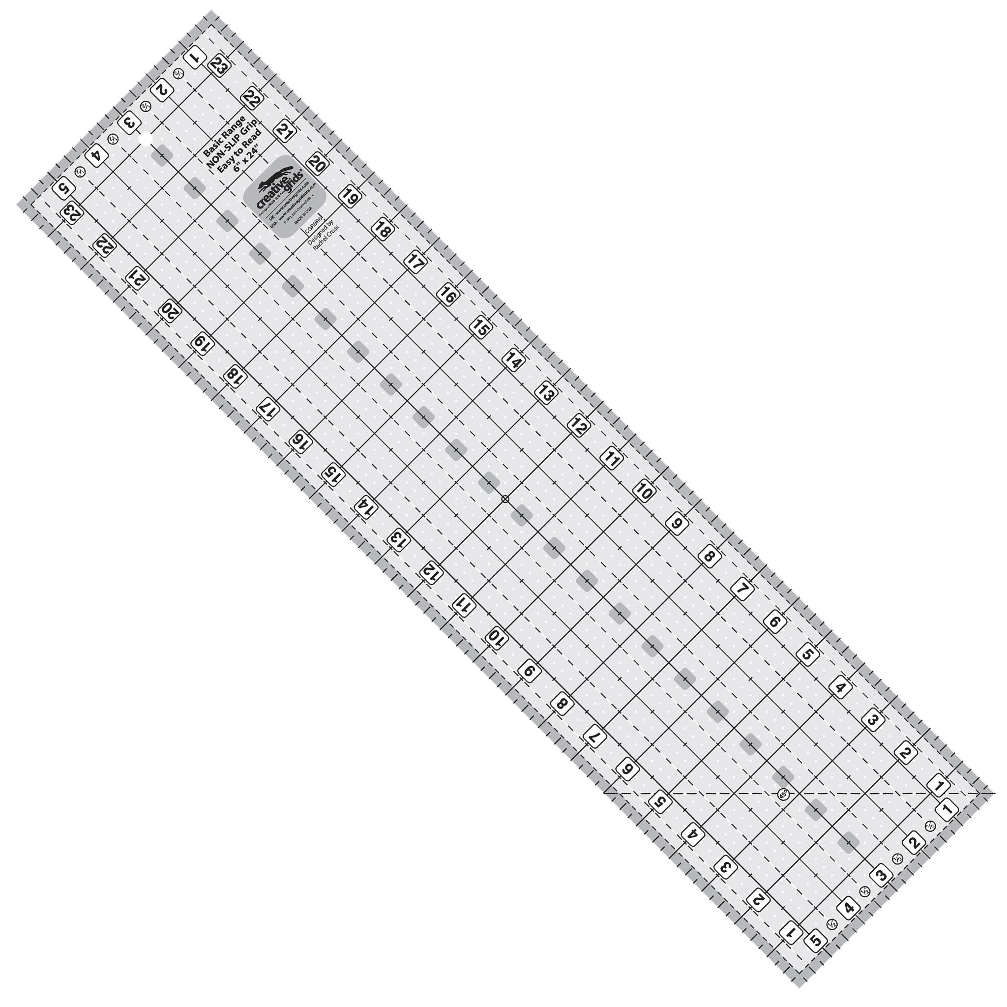 Creative Grids Basic Range 6-Inch X 24-Inch Rectangle Quilt Ruler (CGRBR6)