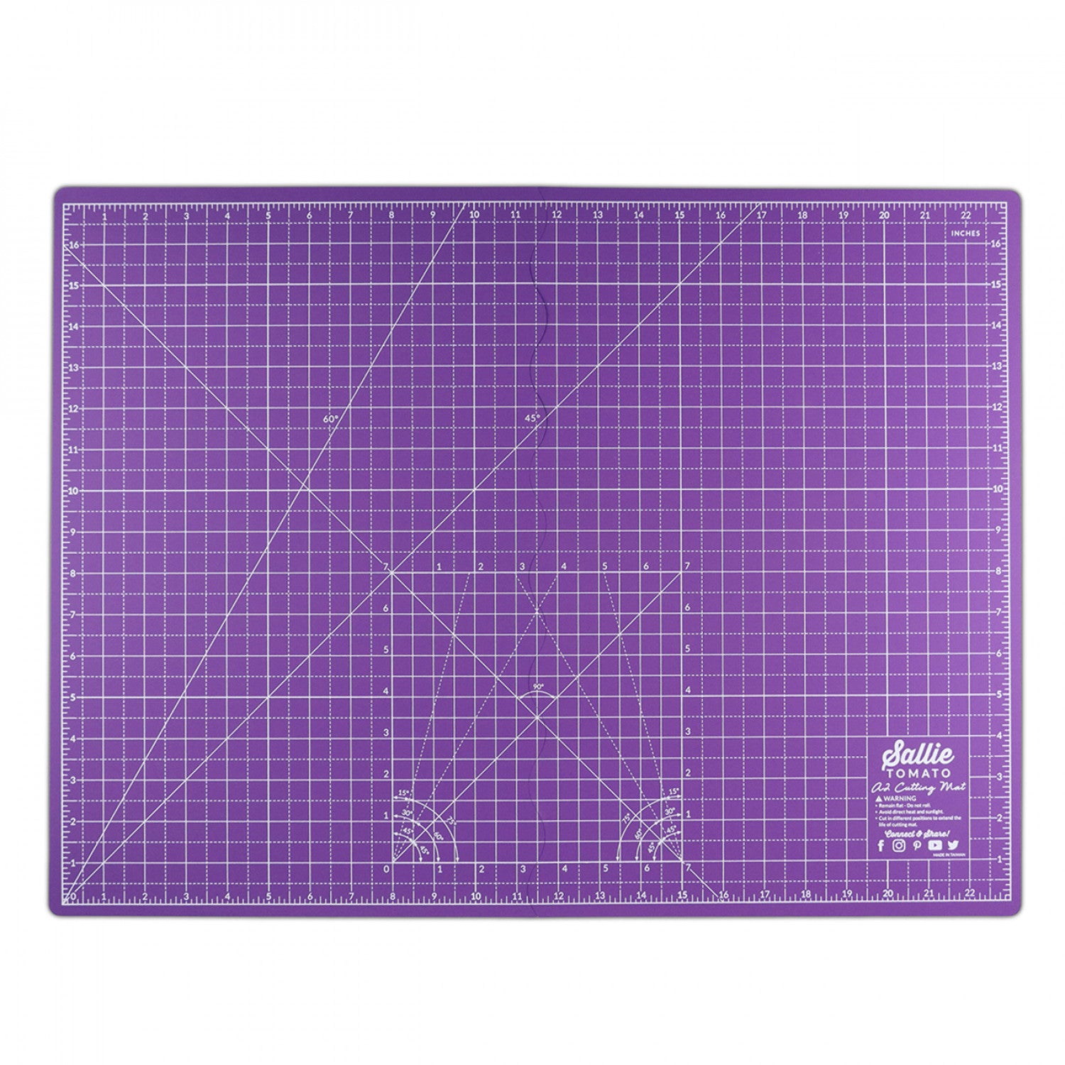 Purple A2 23in x 17x Foldable Cutting Mat from Sallie Tomato