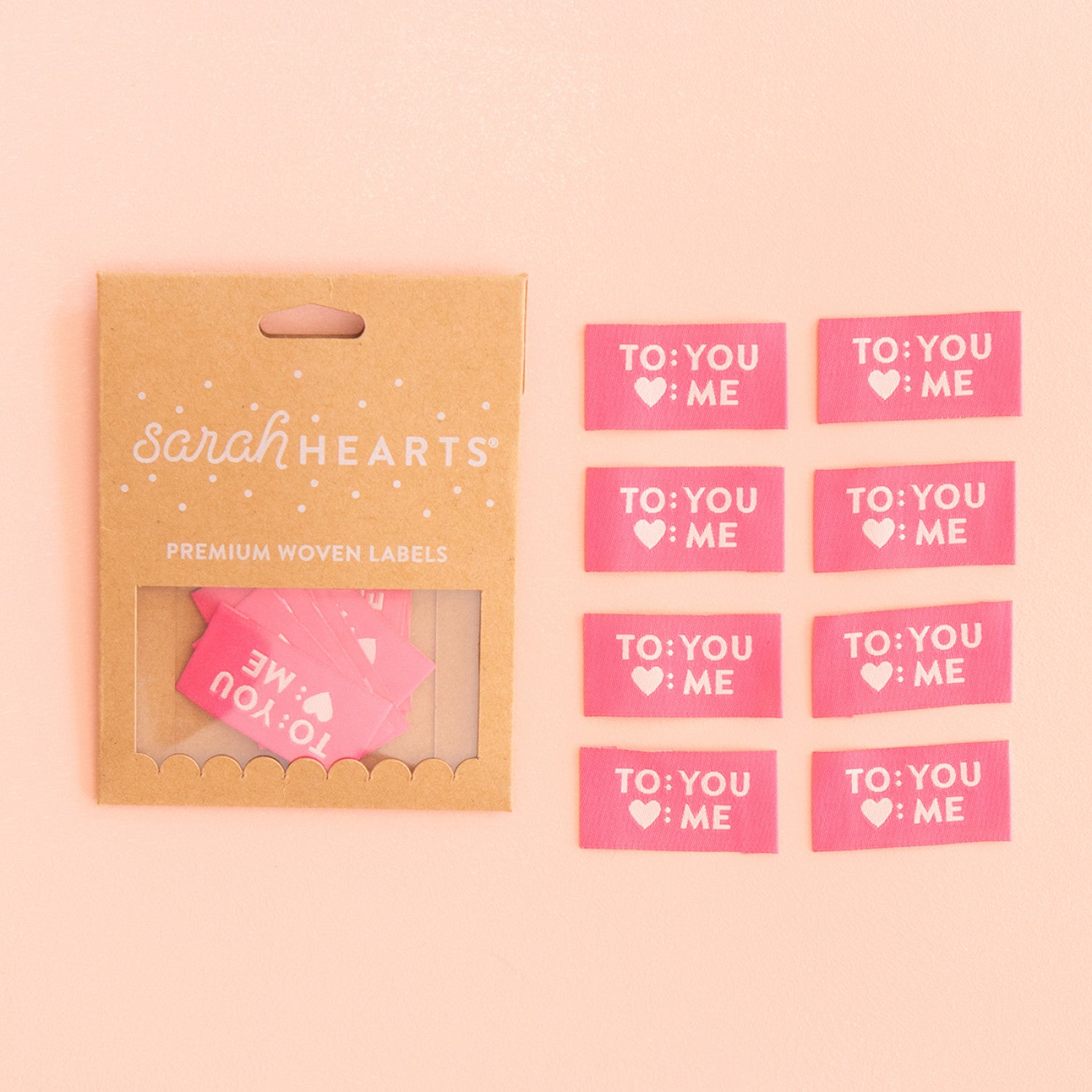TO YOU LOVE ME Premium Woven Label 8-Pack from Sarah Hearts