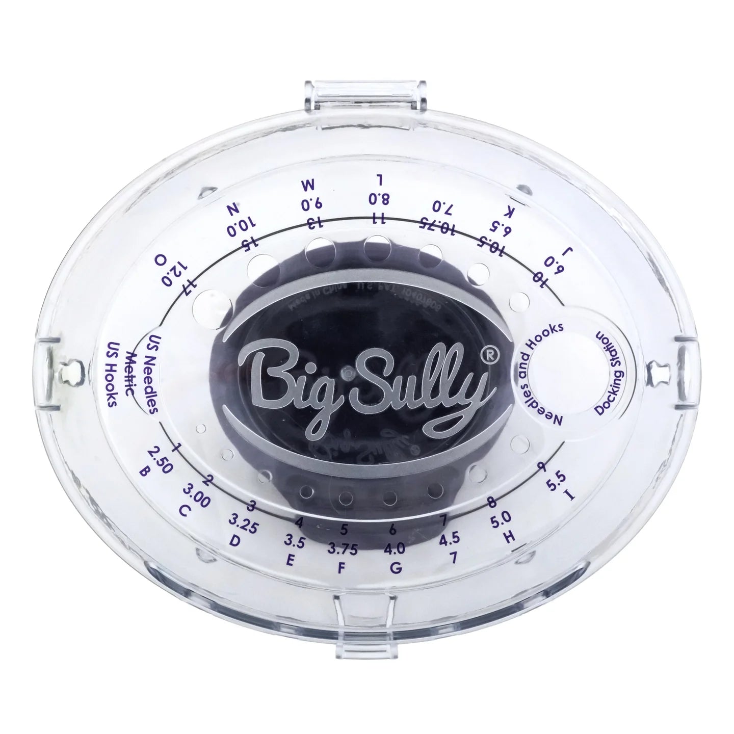 Prym Big Sully Yarn Holder Globe with Needle Gauge, Swatch Ruler, and Storage Base