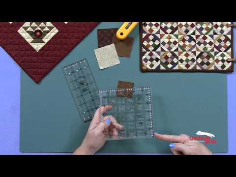 Official Creative Grids video demonstrating the Itty-Bitty Eights 3 x 7 inch rectangle ruler's markings and non-slip grip.