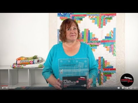 Creative Grids 10-Inch Wonky Log Cabin Trim Tool CGRJAW13 by Jean Ann Wright, the official CreativeGridsUSA demonstration video.