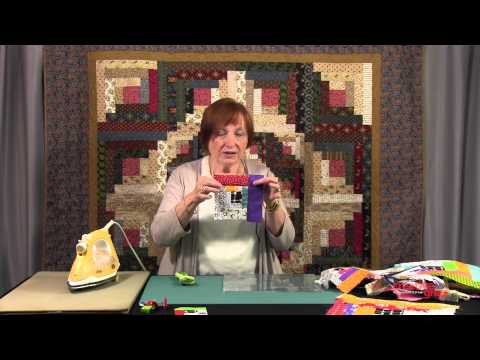Creative Grids Log Cabin Trim Tool Two 6-Inch and 12-Inch Blocks CGRJAW2 by Jean Ann Wright, the official CreativeGridsUSA demonstration video.