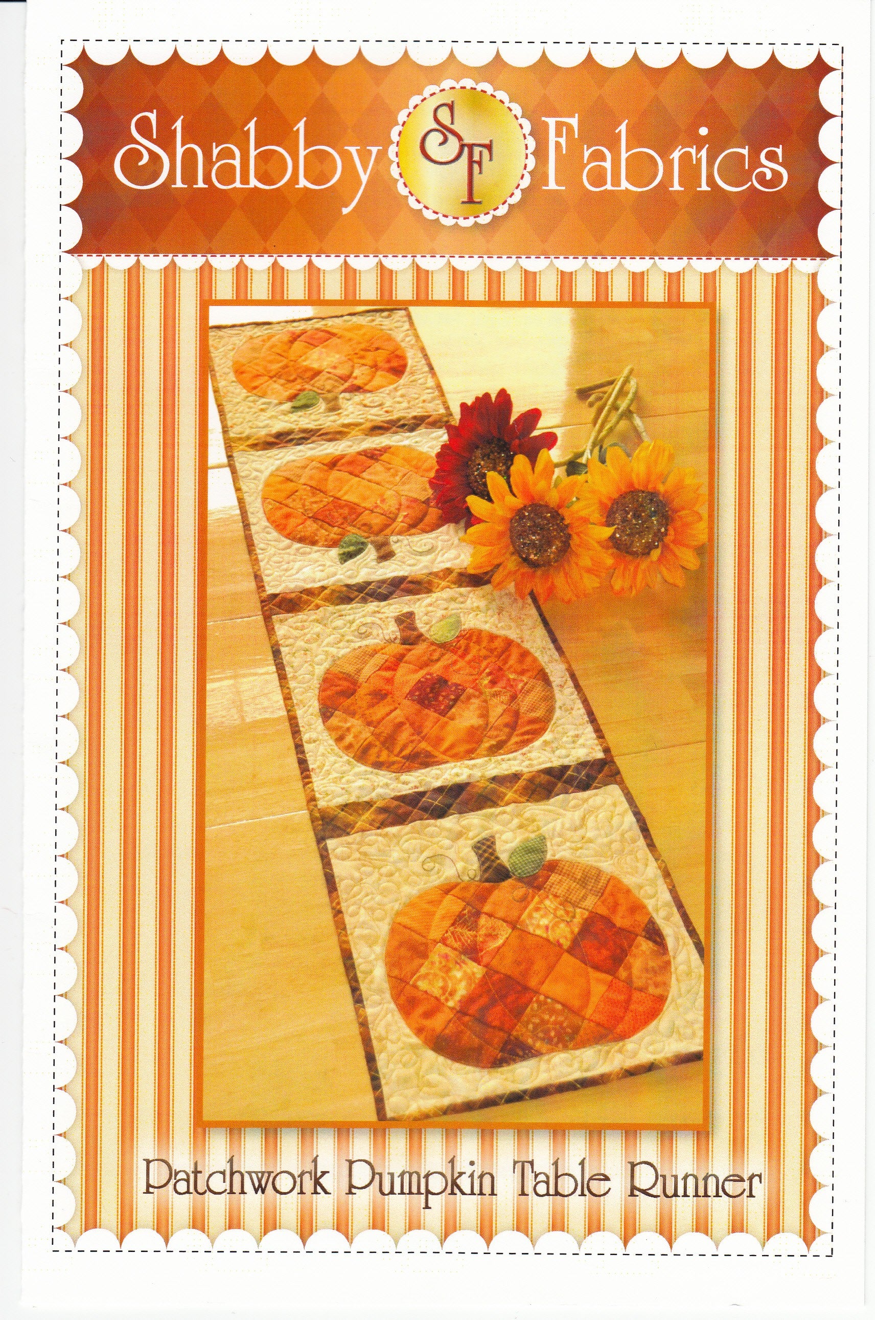 Patchwork Pumpkin Table Runner Quilt Pattern by Jennifer Bosworth for Shabby Fabrics