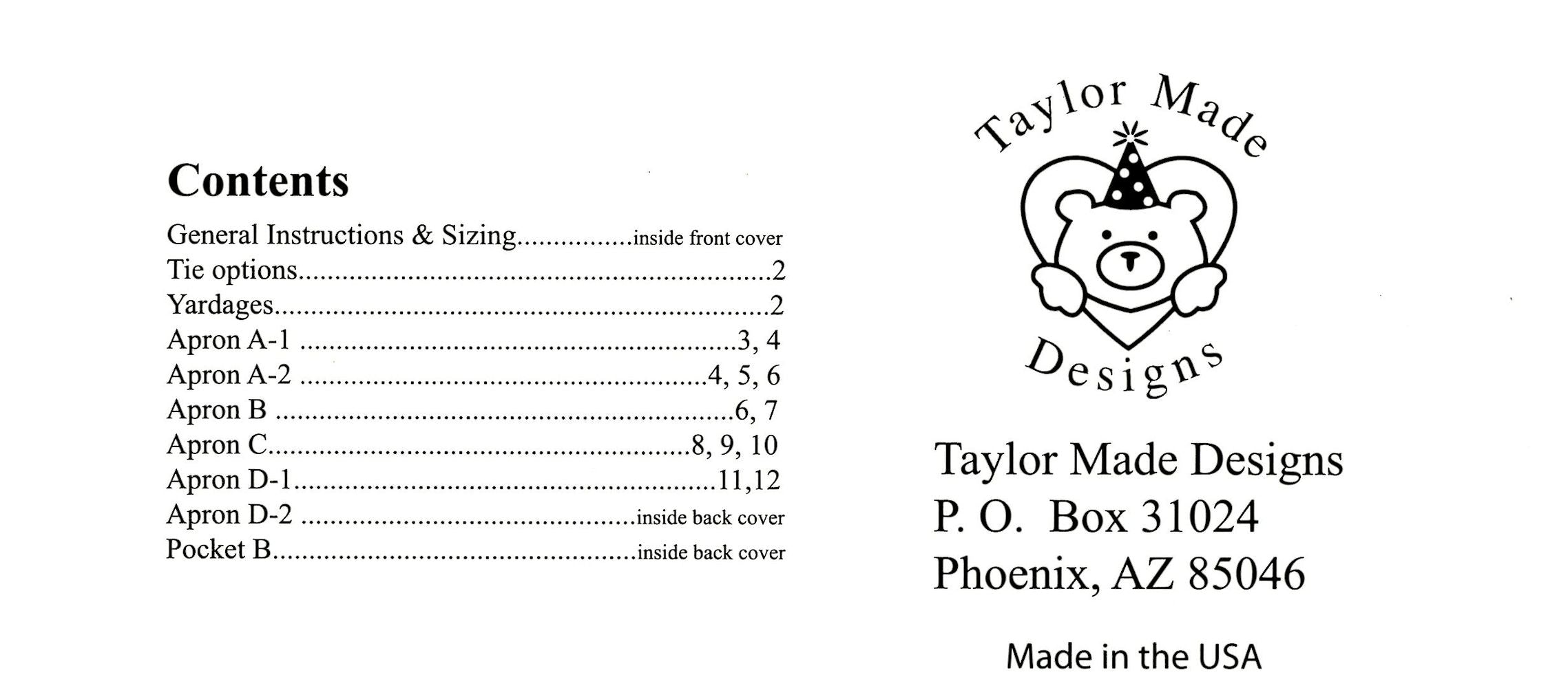 More Retro Aprons Sewing Pattern Book by Cindy Taylor Oates of Taylor Made Designs