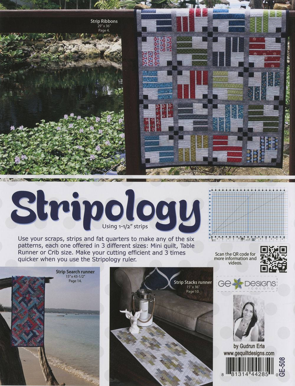 Stripology Quilt Pattern Book by Gudrun Erla of G.E. Designs