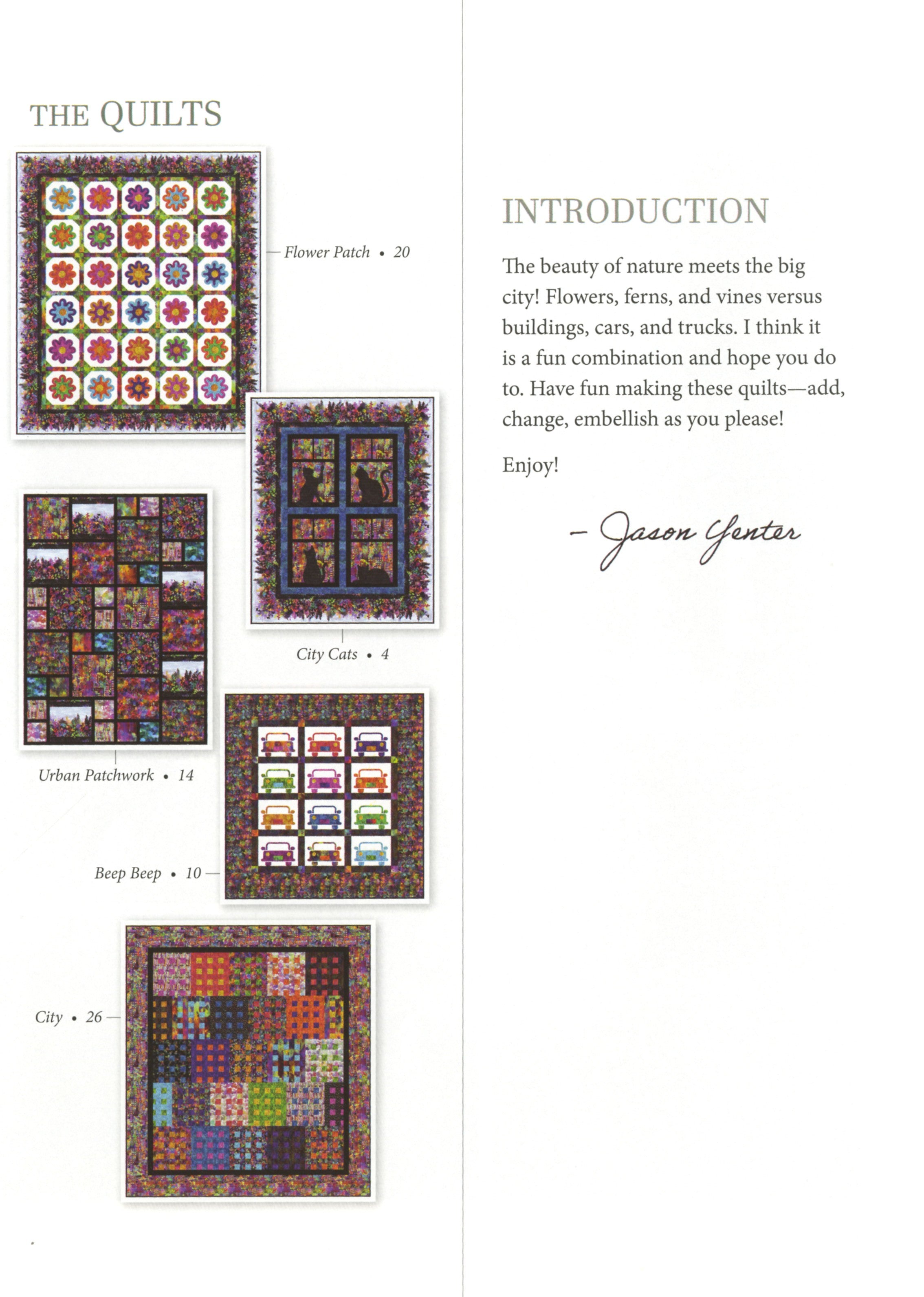 Urban Jungle Quilts Pattern Book by Jason Yenter for In The Beginning Fabrics