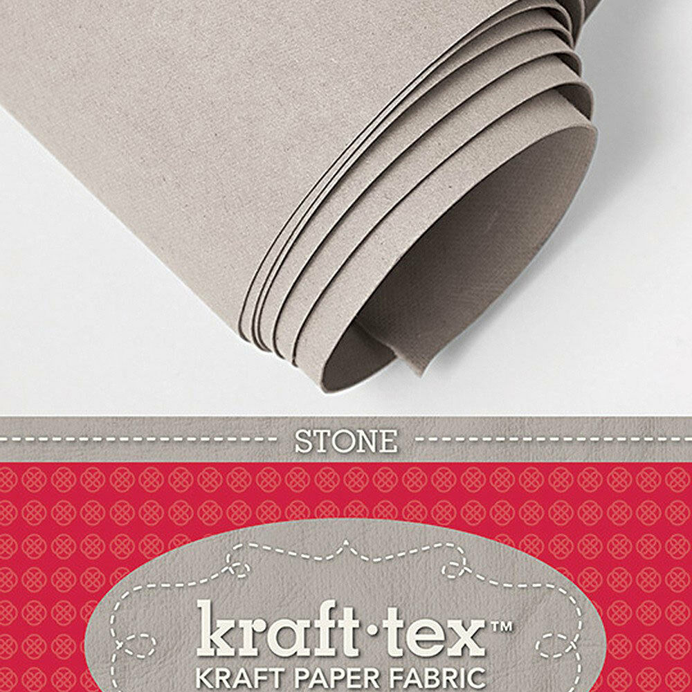 Kraft-Tex Roll, Original Stone, 19 Inches x 54 Inches Unwashed Paper Fabric