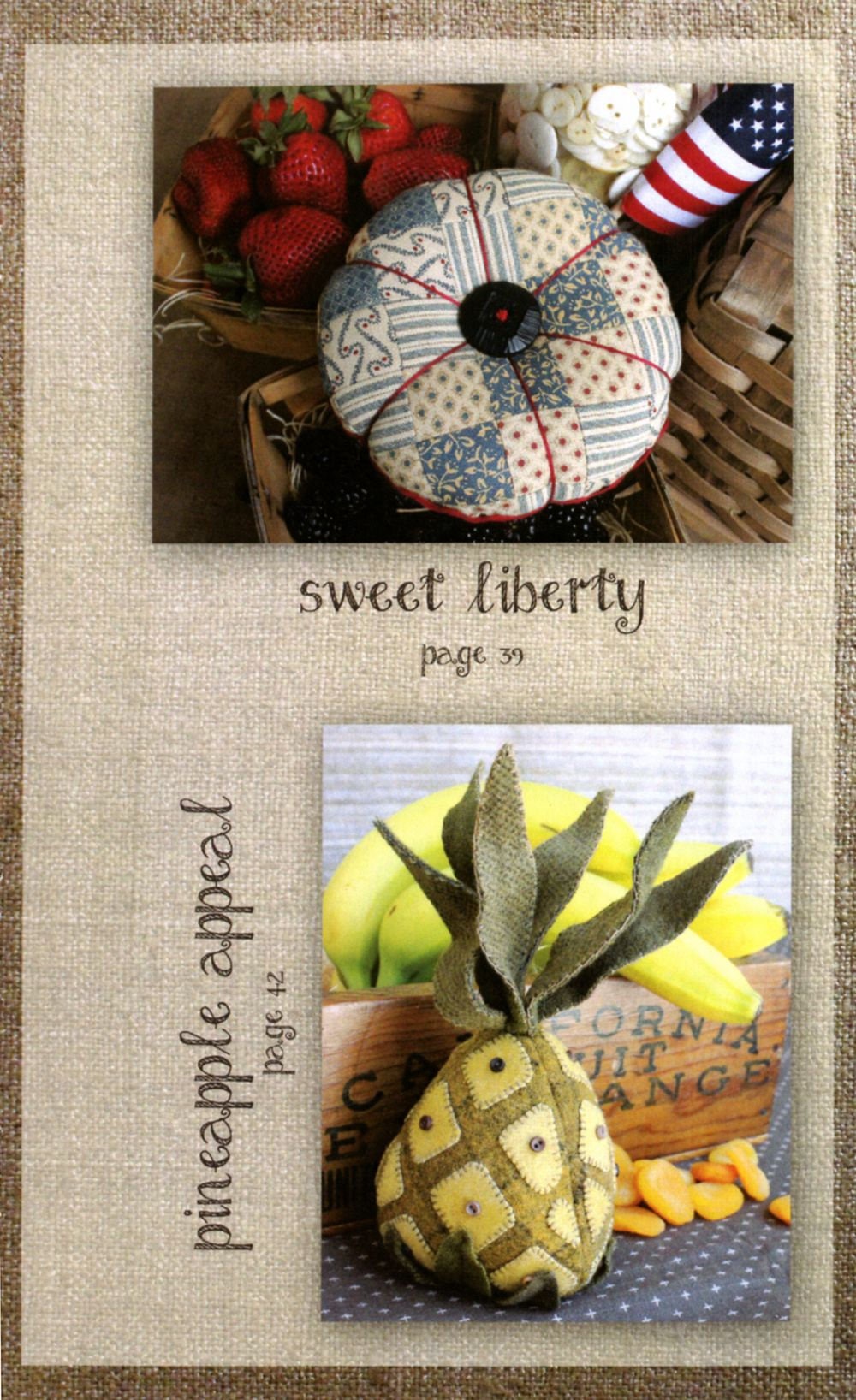 Cottage Keepsakes Pincushion and Needle Keeps Pattern Book by Kathy Cardif of Cottage at Cardiff Farms