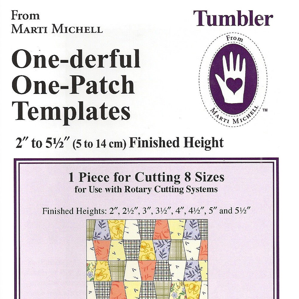 Tumbler One-Derful One-Patch Template From Marti Michell
