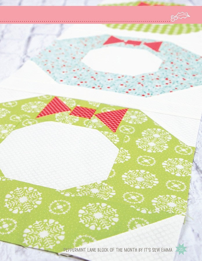 Peppermint Lane Quilt Pattern Book by Kimberly Jolly for It's Sew Emma