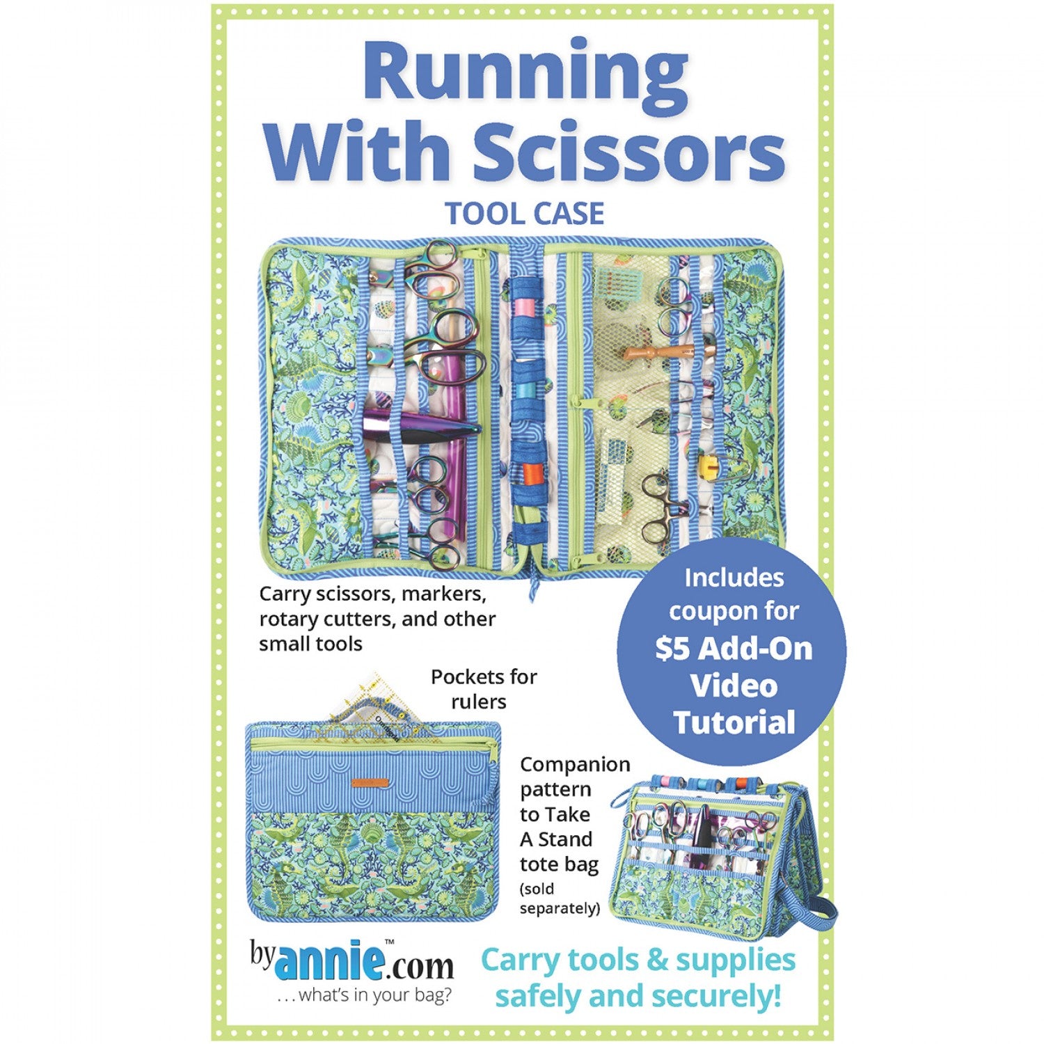Running With Scissors Tool Case Sewing Pattern by Annie Unrein for ByAnnie