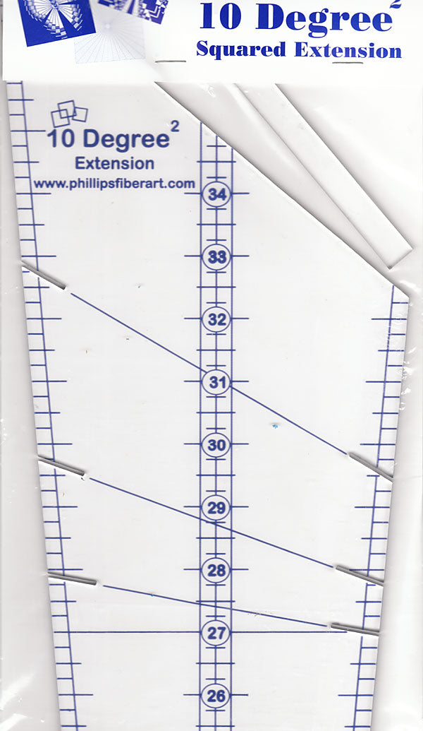 10 Degree Wedge Ruler 24 Inch Long - Phillips Fiber Art 761158010500 -  Quilt in a Day / Rulers & Templates