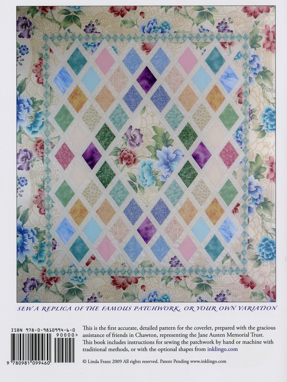 Jane Austen Patchwork Mystery Quilt Book by Linda Franz of Inklingo