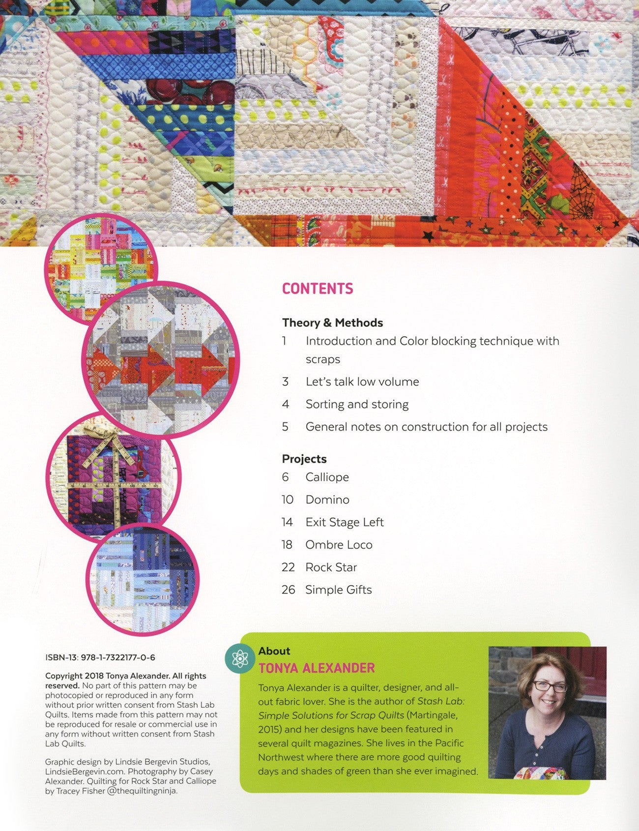 String Theory Lab Manual Quilt Pattern Book by Tonya Alexander of Stash Lab Quilts