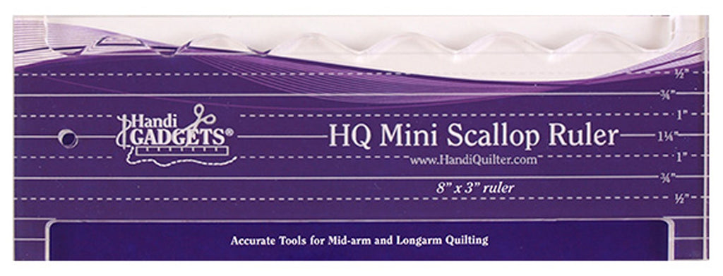 Scallope Ruler HQ Mini Scallop Ruler 3-Inch x 8-Inch Longarm Template by Handi Gadget