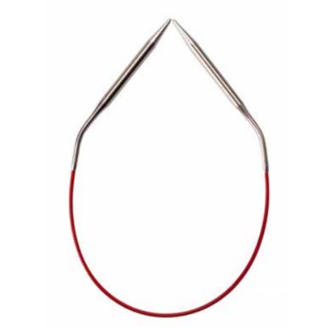 ChiaoGoo 12 Inch Regular Red Stainless Steel Circular Knitting Needles (Tip Sizes US-000 to US-8)