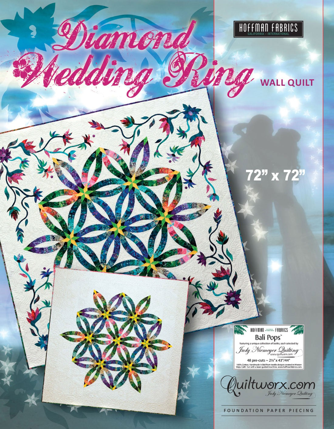 Diamond Wedding Ring Foundation Paper Pieced Quilt Pattern by Judy Niemeyer of Quiltworx