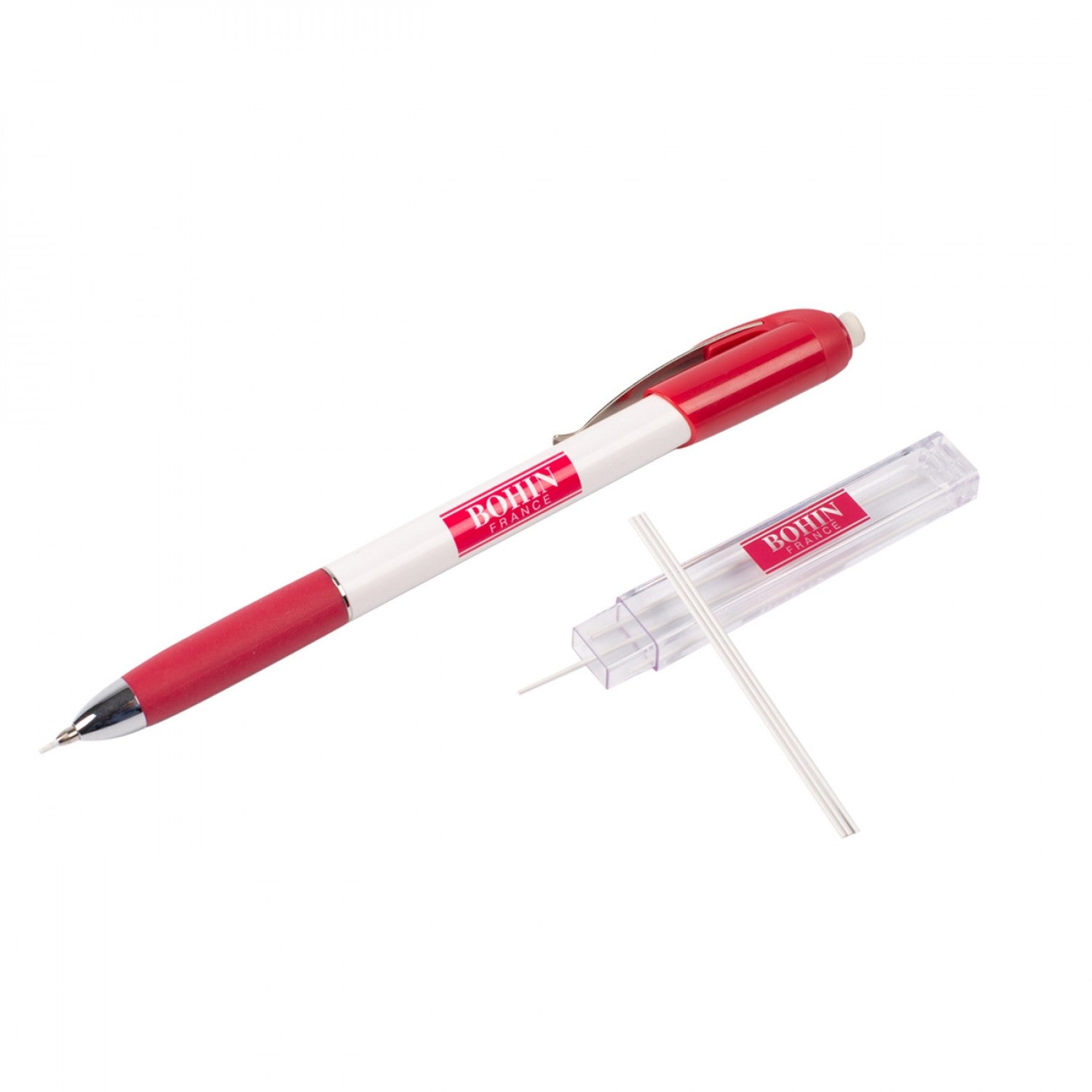 Bohin 0.9mm Mechanical Fabric Marking Pencil, White Ceramic Lead (Non-Absorbing)