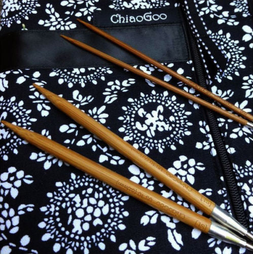 ChiaoGoo SPIN 5-Inch Bamboo Interchangeable Knitting Needles - Large Set