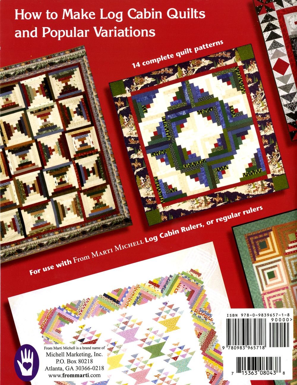 Log Cabin ABCs Quilt Pattern Book by Marti Michell
